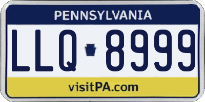 PA license plate LLQ8999