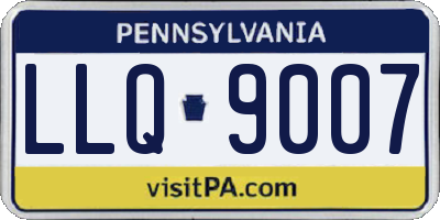 PA license plate LLQ9007