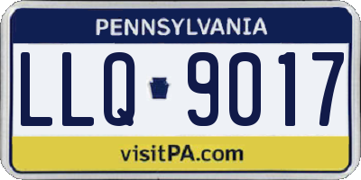 PA license plate LLQ9017