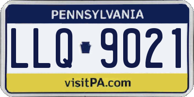 PA license plate LLQ9021