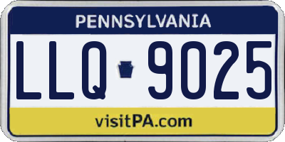 PA license plate LLQ9025