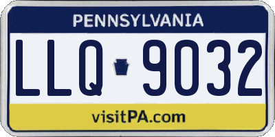 PA license plate LLQ9032