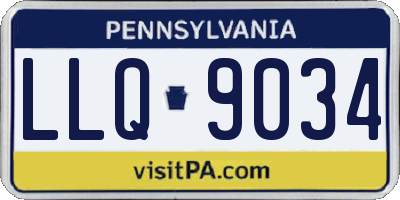 PA license plate LLQ9034