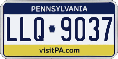 PA license plate LLQ9037