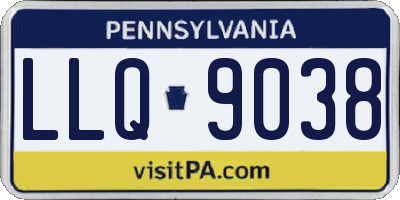 PA license plate LLQ9038