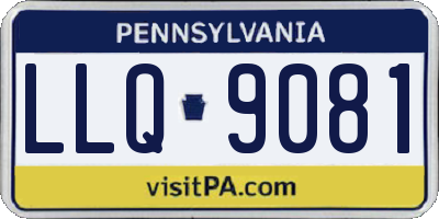 PA license plate LLQ9081