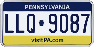 PA license plate LLQ9087