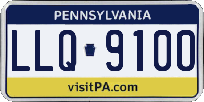 PA license plate LLQ9100