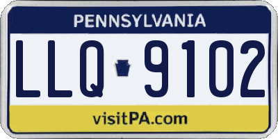 PA license plate LLQ9102