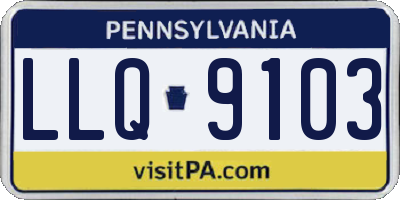 PA license plate LLQ9103
