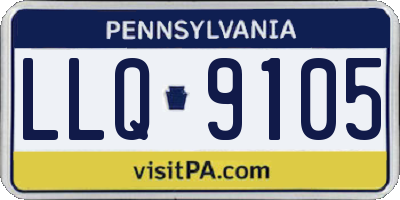 PA license plate LLQ9105