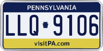 PA license plate LLQ9106