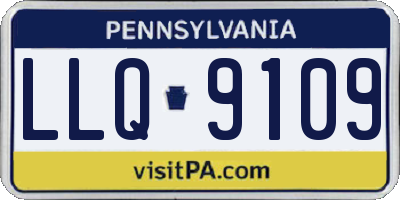 PA license plate LLQ9109