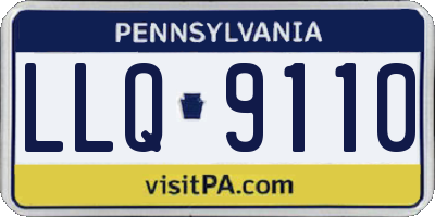PA license plate LLQ9110
