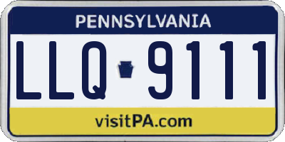 PA license plate LLQ9111