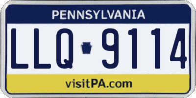 PA license plate LLQ9114