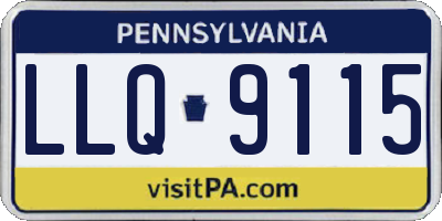 PA license plate LLQ9115