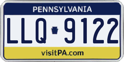 PA license plate LLQ9122