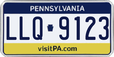 PA license plate LLQ9123