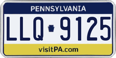 PA license plate LLQ9125