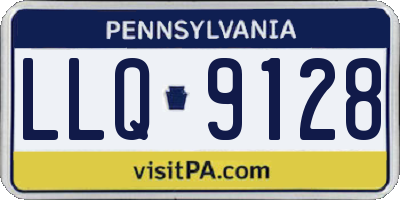 PA license plate LLQ9128