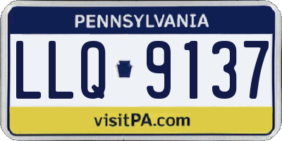 PA license plate LLQ9137