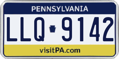PA license plate LLQ9142