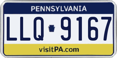 PA license plate LLQ9167