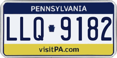 PA license plate LLQ9182