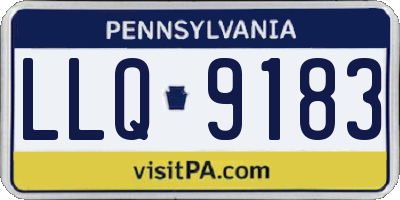 PA license plate LLQ9183