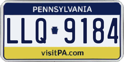 PA license plate LLQ9184