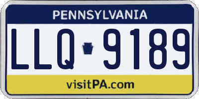 PA license plate LLQ9189