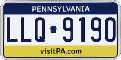 PA license plate LLQ9190