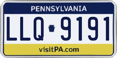 PA license plate LLQ9191