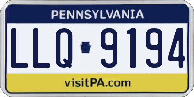 PA license plate LLQ9194