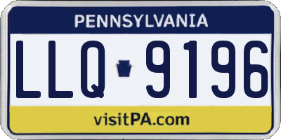 PA license plate LLQ9196