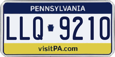 PA license plate LLQ9210