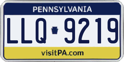 PA license plate LLQ9219