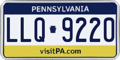 PA license plate LLQ9220
