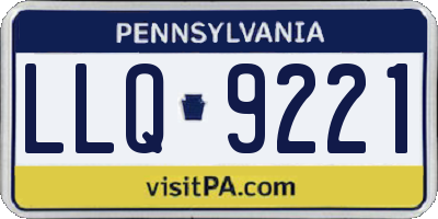 PA license plate LLQ9221