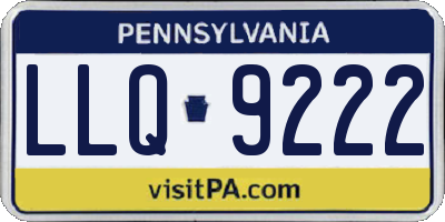 PA license plate LLQ9222