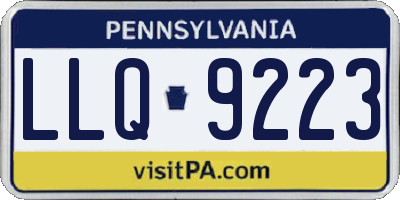PA license plate LLQ9223
