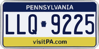 PA license plate LLQ9225