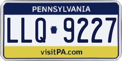 PA license plate LLQ9227