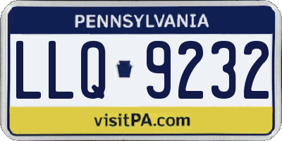PA license plate LLQ9232