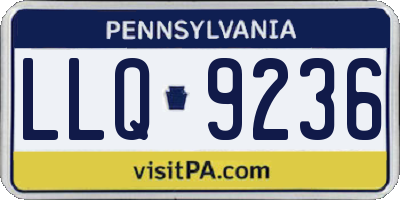 PA license plate LLQ9236