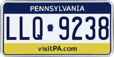 PA license plate LLQ9238
