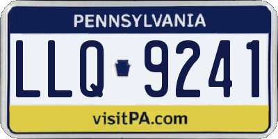 PA license plate LLQ9241