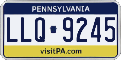 PA license plate LLQ9245
