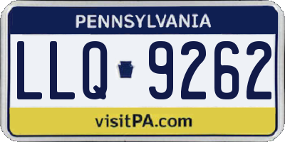 PA license plate LLQ9262